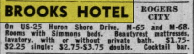 Brooks Hotel - June 1945 Ad